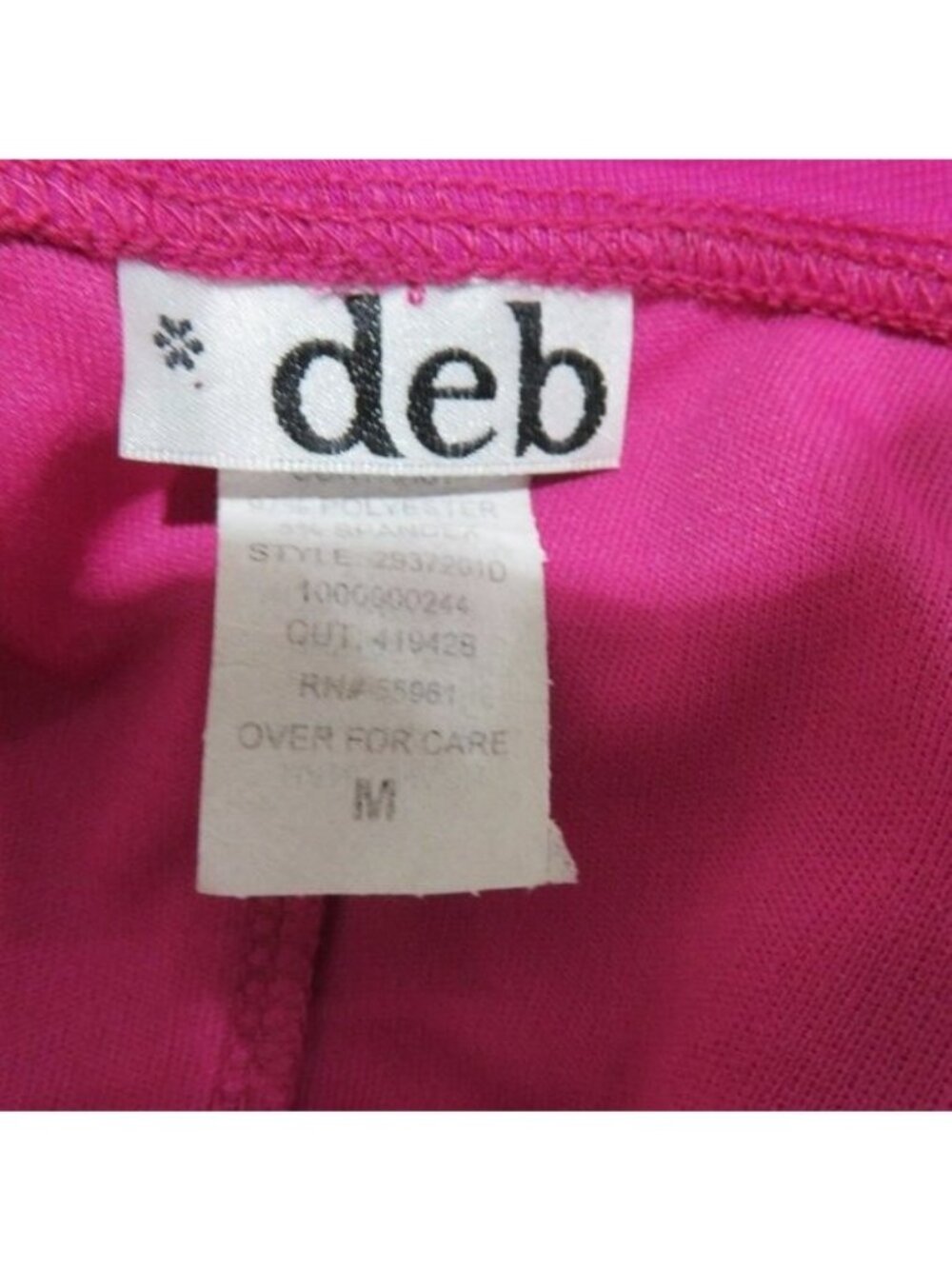Deb Vibrant Pink Cocktail Bridesmaid Prom Formal mini dress polyester & spandex - Picture 3 of 10